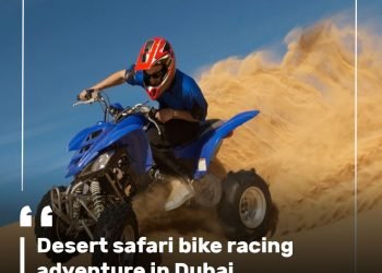 Desert safari bike racing adventure in Dubai