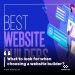 What to look for when choosing a website builder?