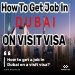 How to get a job in Dubai on a visit visa?